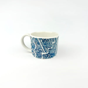 BLUE AND LILAC PORCELAIN CUP (small)