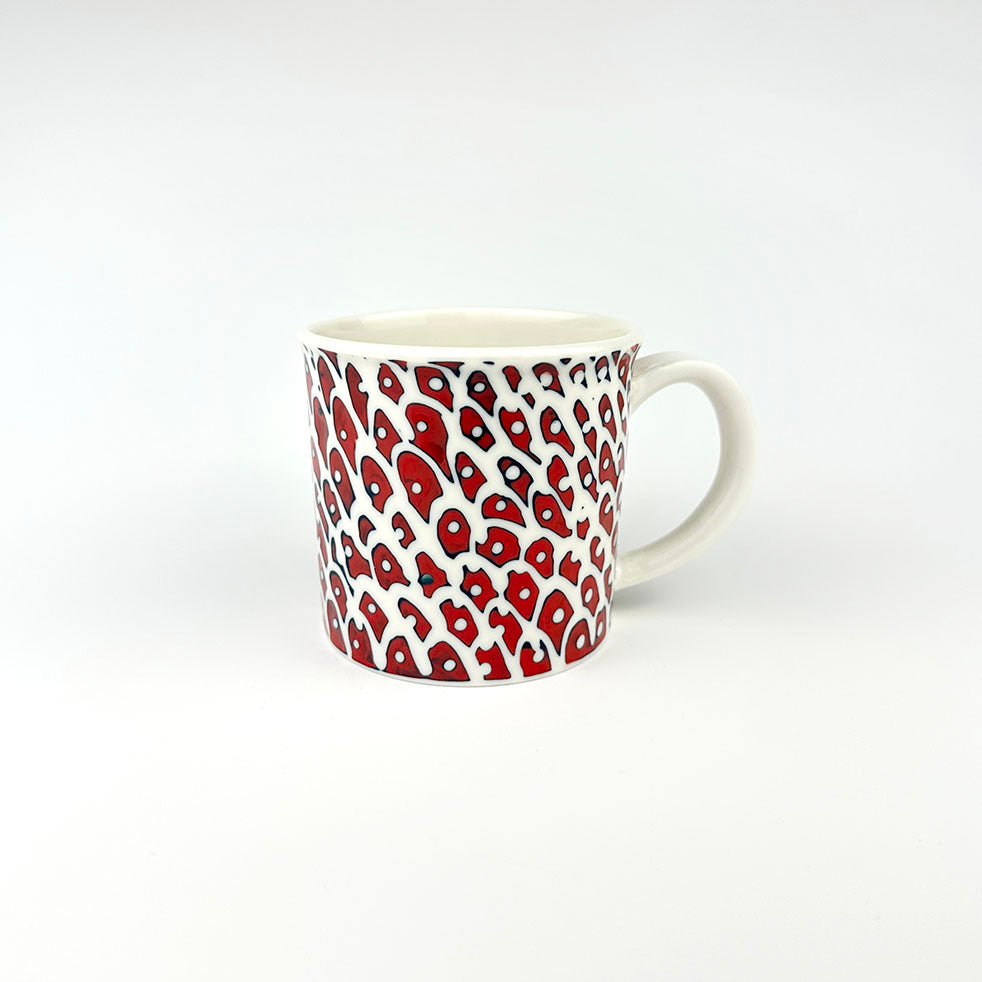 RED PORCELAIN CUP