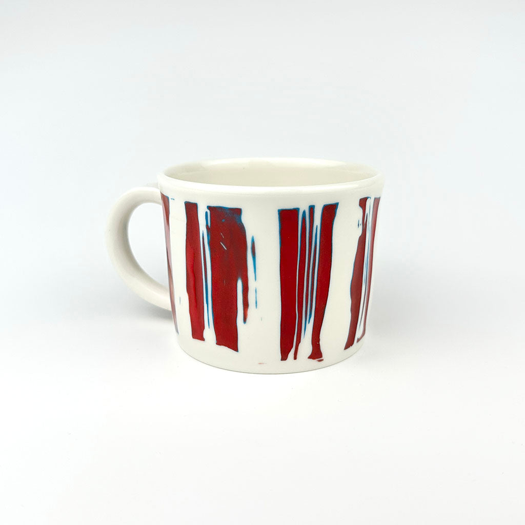 RED PORCELAIN CUP