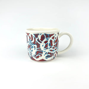 RED PORCELAIN CUP
