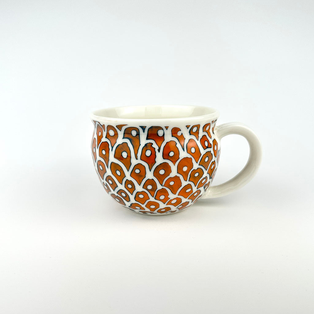 ORANGE PORCELAIN CUP