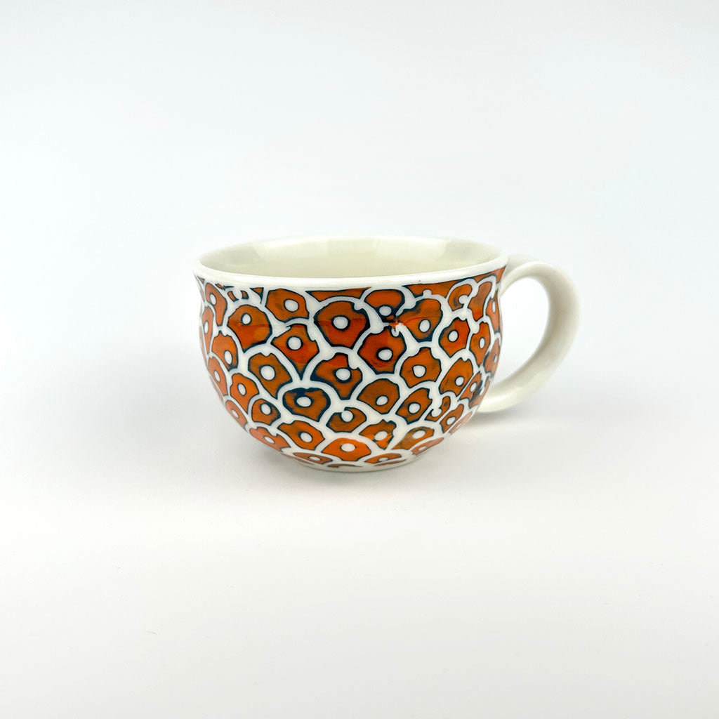 ORANGE PORCELAIN CUP