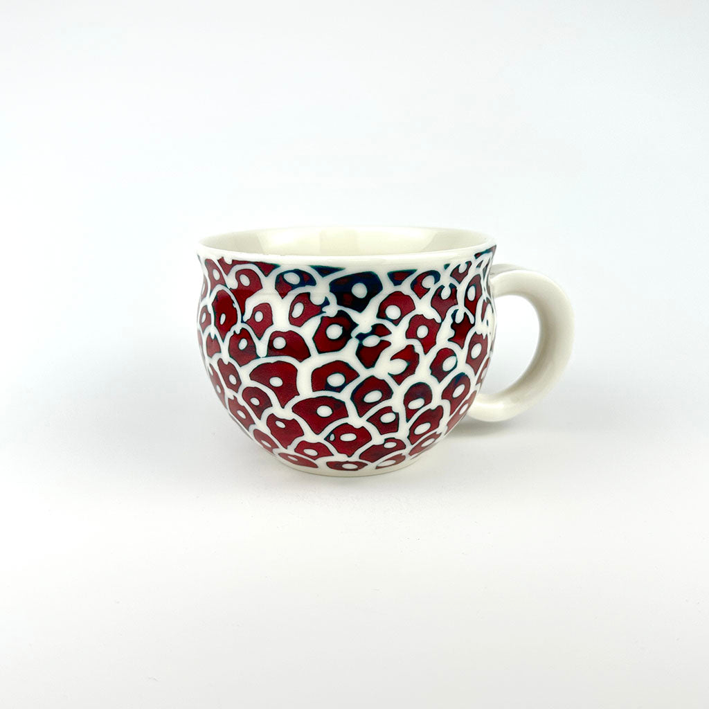 RED PORCELAIN CUP
