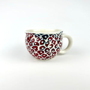 RED PORCELAIN CUP