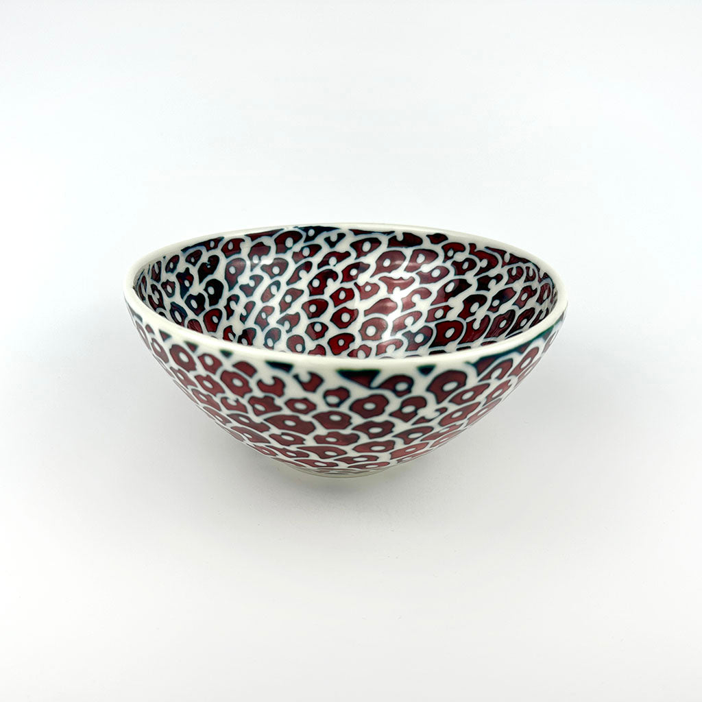 RED  PORCELAIN BOWL