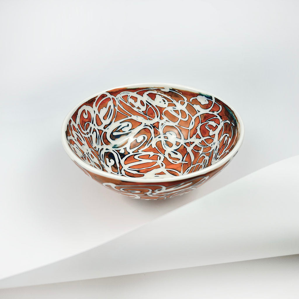 ORANGE PORCELAIN BOWL