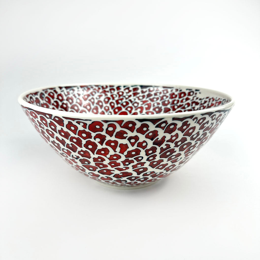 RED PORCELAIN BOWL XL