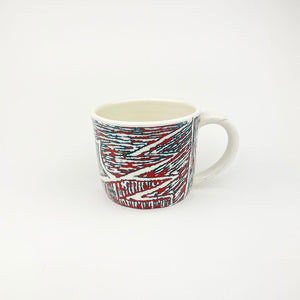 RED AND BLUE PORCELAIN CUP