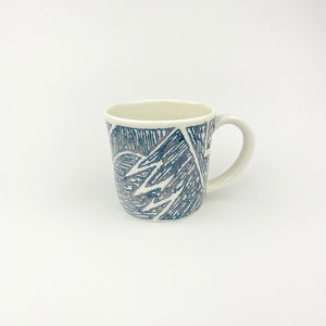 BLUE AND LILAC PORCELAIN CUP