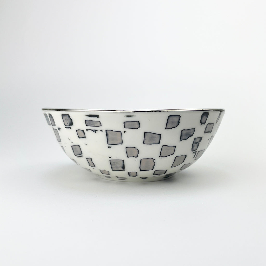 BRIGHT & PLATINUM PORCELAIN BOWL