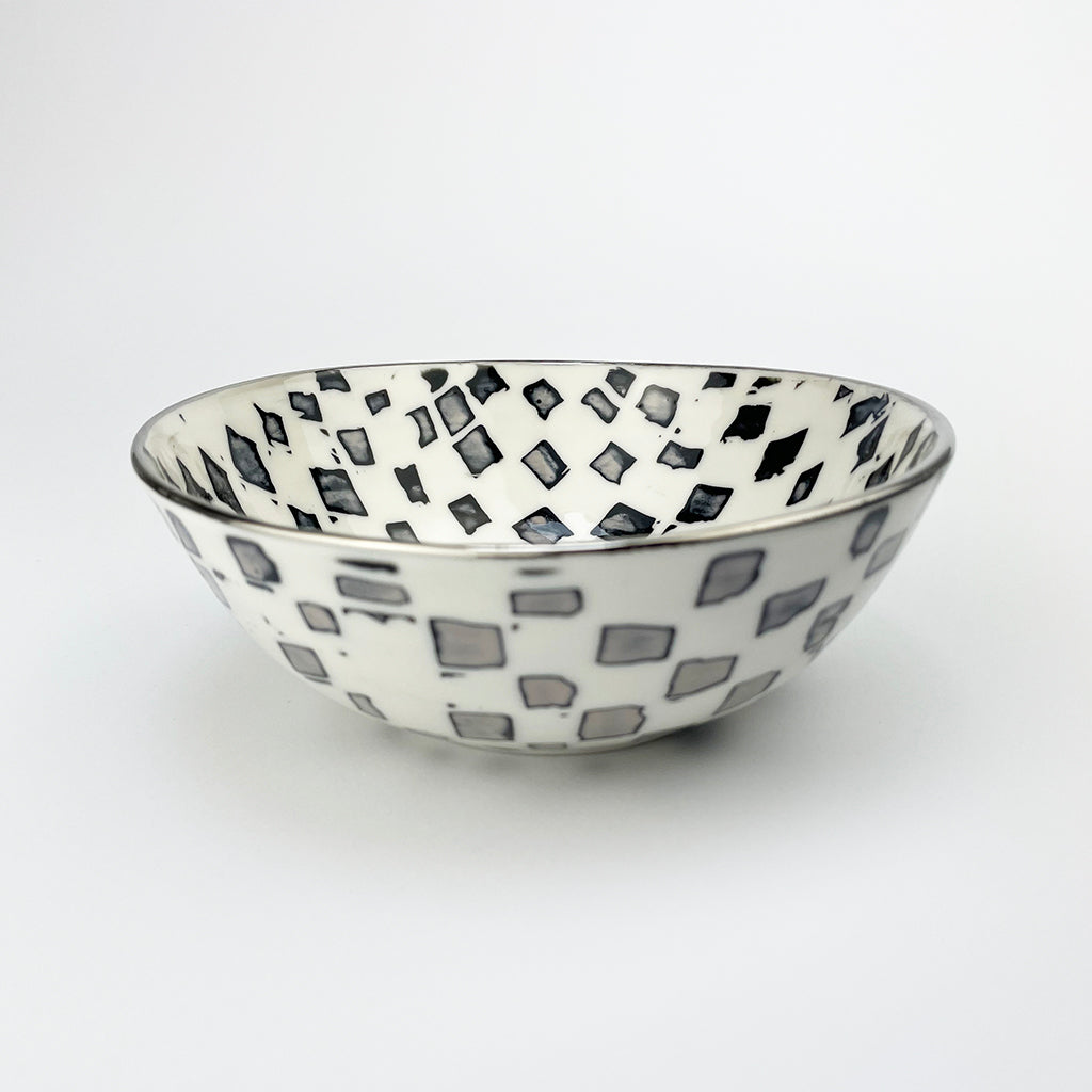 BRIGHT & PLATINUM PORCELAIN BOWL