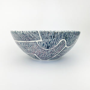 BLUE AND LILAC PORCELAIN BOWL