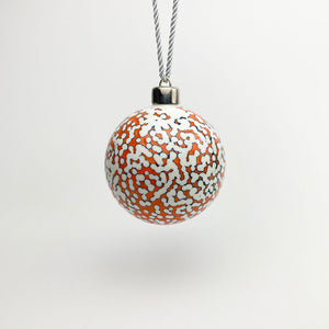 ORANGE AND BLUE CHRISTMAS ORNAMENT