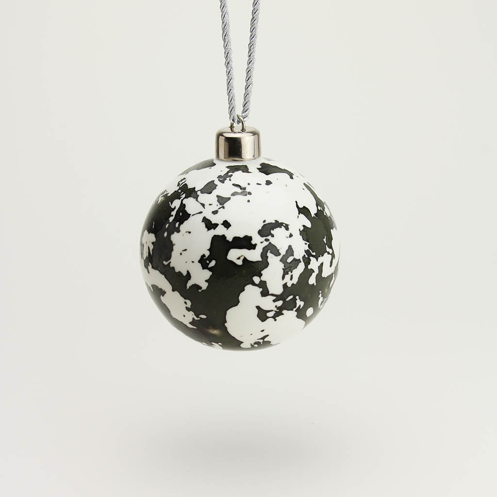 KHAKI BLACK CHRISTMAS ORNAMENT