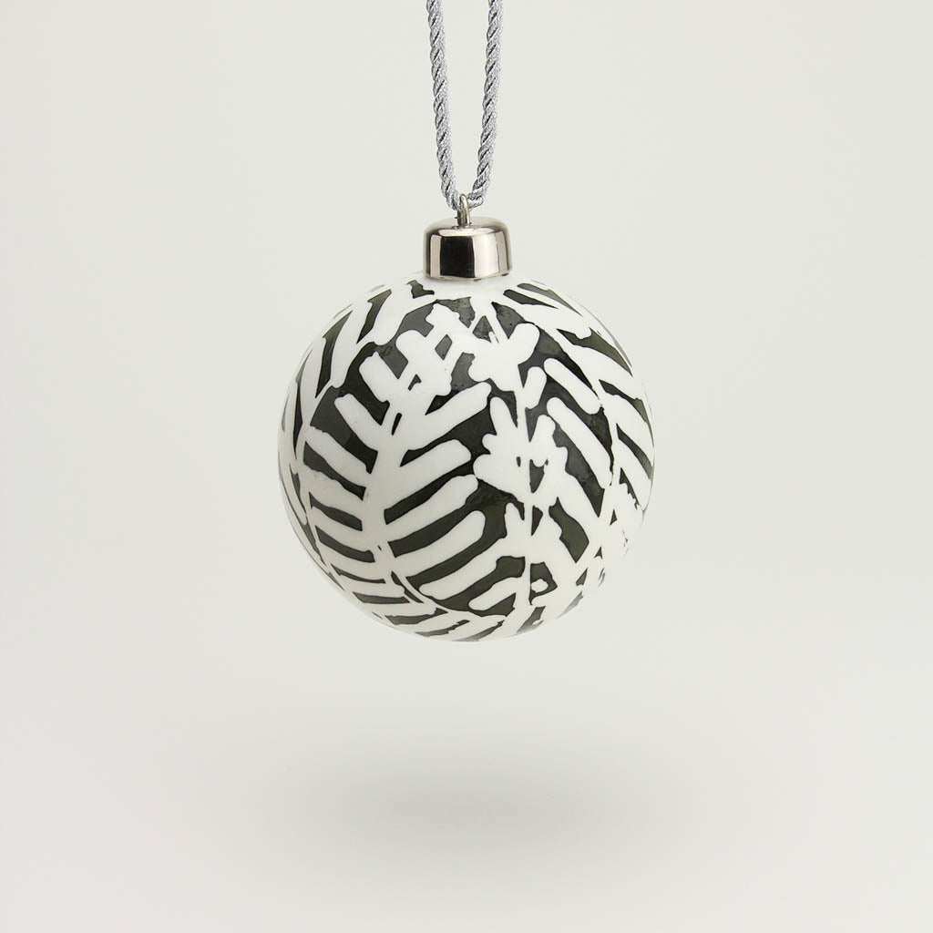 KHAKI BLACK CHRISTMAS ORNAMENT